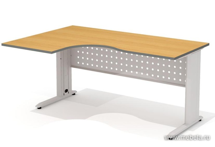Стол рабочий эргономичный, на металлокаркасе