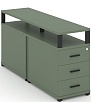 Тумба двухсторонняя приставная 3 ящика. С надставкой.