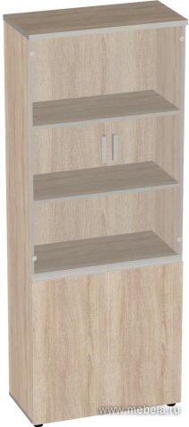 Офисный шкаф высокий широкий (стекло)