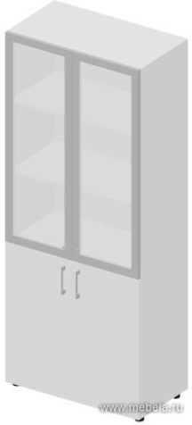 Офисный шкаф для документов (матовое стекло в раме)