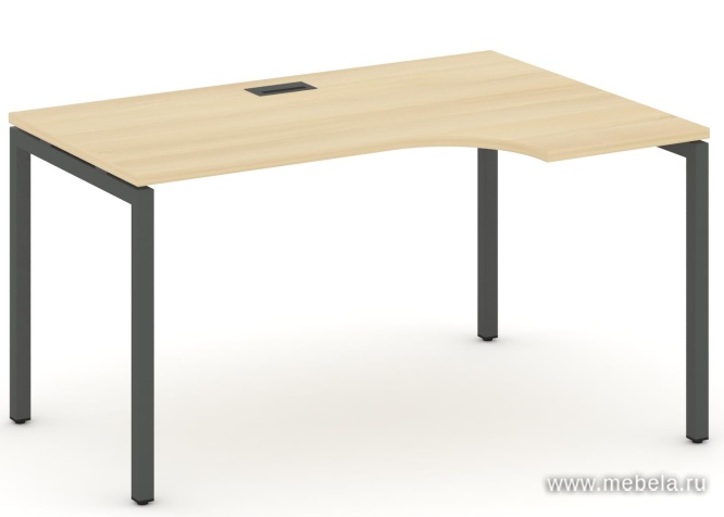 Стол рабочий эргономичный на П-образных опорах 40х40 (Левый/Правый)