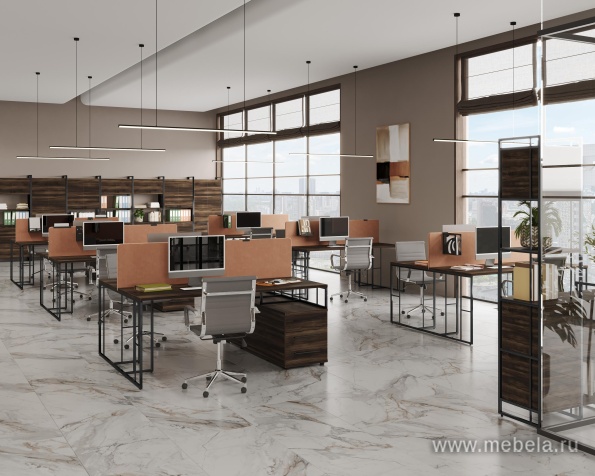 Стол для переговоров на металлических опорах