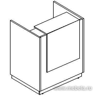 Стойка ресепшн (полка высокая) с подсветкой