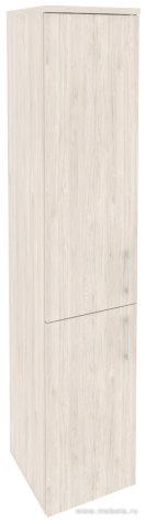 Офисный шкаф высокий узкий лев./прав. (1 низкий фасад ЛДСП + 1 средний фасад ЛДСП)