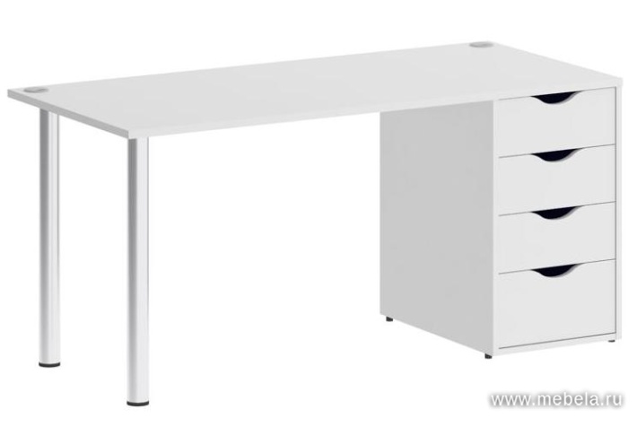 Стол компьютерный на металлокаркасе с тумбой