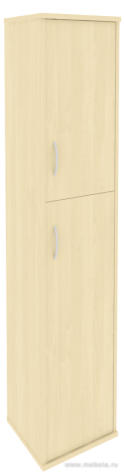 Офисный шкаф высокий узкий закрытый 2 секции, Л/Пр.