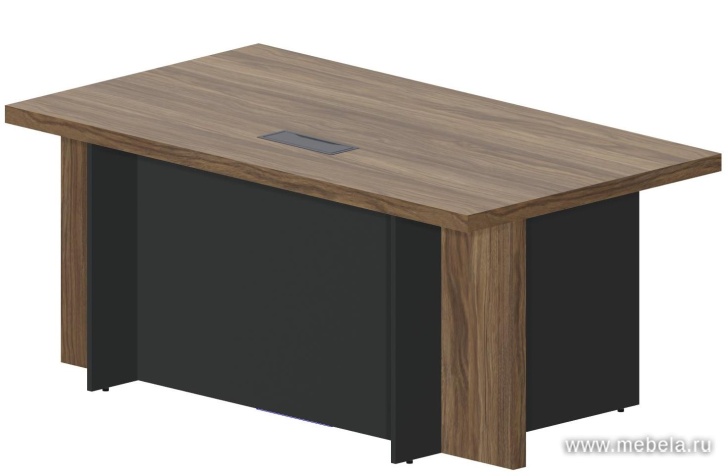 Стол руководителя с металлическим аутлетом