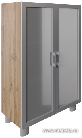 Офисный шкаф средний широкий (со стеклом)