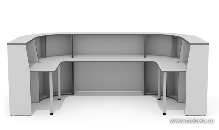 Стойка ресепшн, угловая с опорами