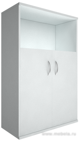 Офисный шкаф средний широкий (2 низкие двери ЛДСП)