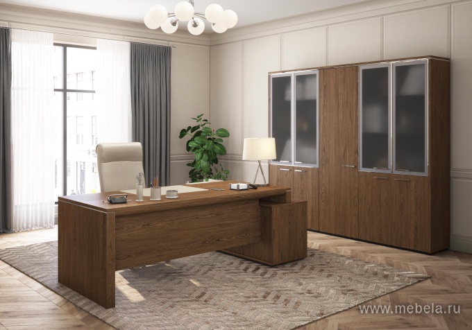 Офисный шкаф для документов низкий закрытый