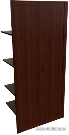 Наполнение двустворчатого шкафа с полками / вешалкой