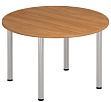 Стол для переговоров круглый на хромированных опорах