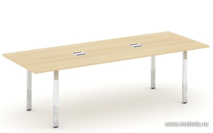 Стол переговорный на металлокаркасе на П-образных опорах