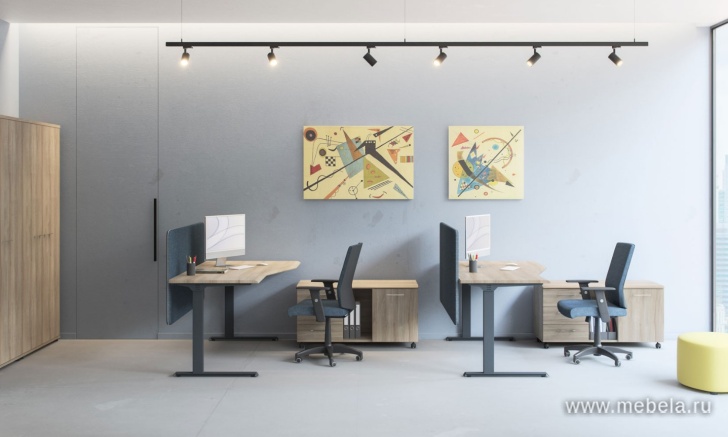 Стол письменный 100 на каркасе МL (2 скоса)