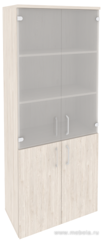 Офисный шкаф высокий широкий со стеклом