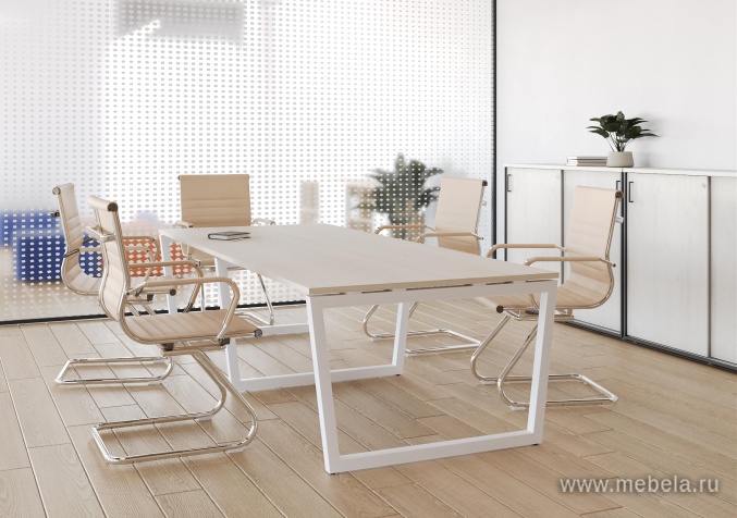 Стол переговорный на T2-образных опорах 40х40 (без лючков)