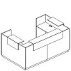 Стойка ресепшн П-образная