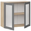 Шкаф навесной c двумя дверями со стеклом