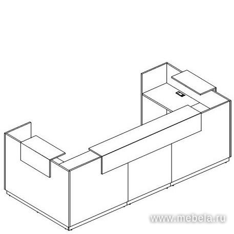 Стойка ресепшн П-образная