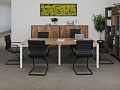 Стол переговорный на П-образных опорах 40х40