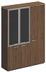 Офисный шкаф комбинированный (со стеклом + для одежды узкий)