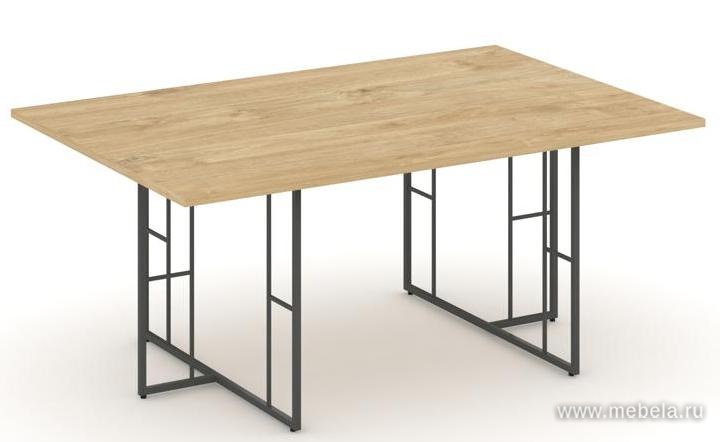 Стол для переговоров на металлических опорах