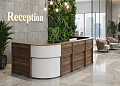 Стойка ресепшн, угловая с опорами