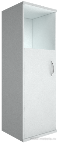 Офисный шкаф узкий средний полузакрытый, Л/Пр.