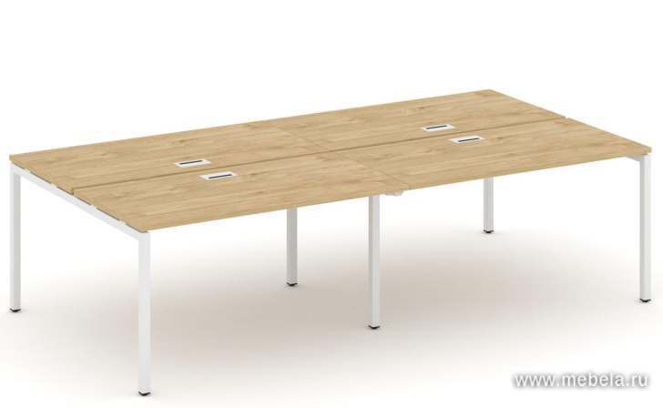 Рабочая станция двухсторонняя на П-образных опорах 40х40