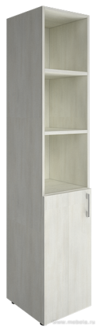 Офисный шкаф узкий полуоткрытый Л/ПР