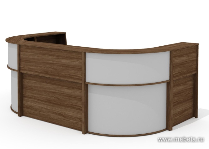 Стойка ресепшн, угловая с опорами