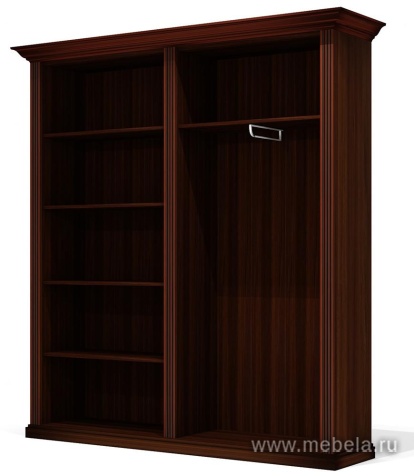 Офисный шкаф комбинированный с гардеробом (выдвижная штанга)