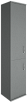 Офисный шкаф высокий узкий закрытый 2 секции, Л/Пр.