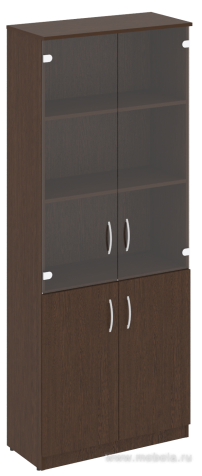 Офисный шкаф комбинир. со стеклом