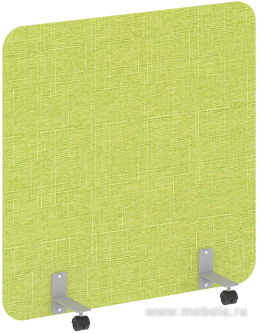 Перегородка напольная на металлических опорах, на роликах