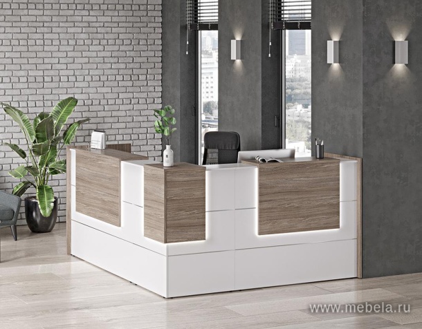 Ресепшен угловой г-образный с внешним углом 7