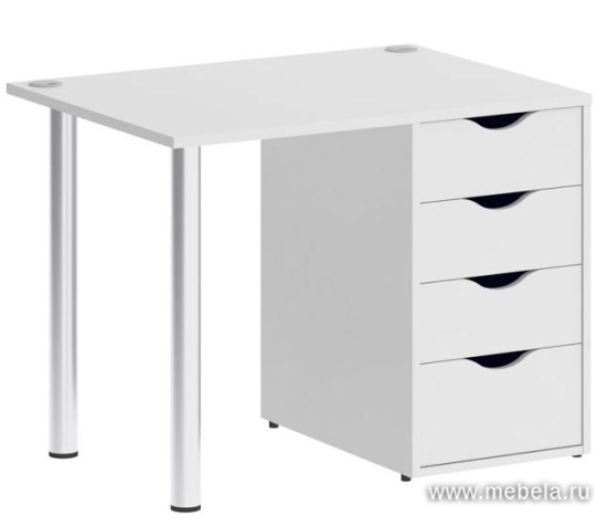 Стол компьютерный на металлокаркасе с тумбой