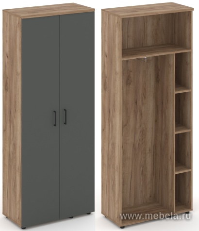 Гардероб широкий неглубокий, задняя стенка ЛДСП