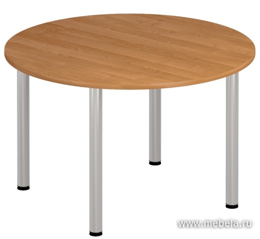 Стол для переговоров круглый на хромированных опорах