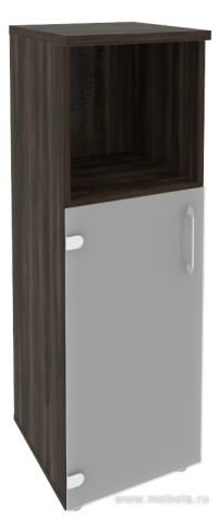 Офисный шкаф средний узкий стекло (лев/прав) 