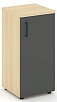 Офисный шкаф низкий узкий левый / правый (1 низкий фасад, задняя стенка ЛДСП)