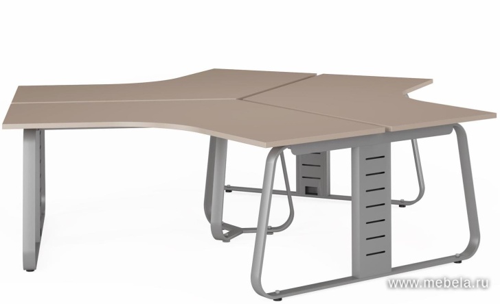 Рабочая станция на 3 места (углы прямые)