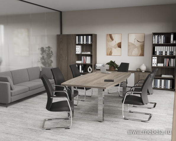 Офисный шкаф узкий полуоткрытый Л/ПР