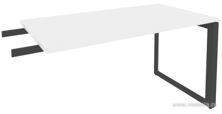 Брифинг-приставка к столу на О-образном металлокаркасе