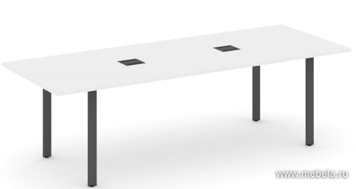Стол переговорный на металлокаркасе на П-образных опорах
