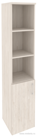 Офисный шкаф высокий узкий лев./прав. (1 низкий фасад ЛДСП)