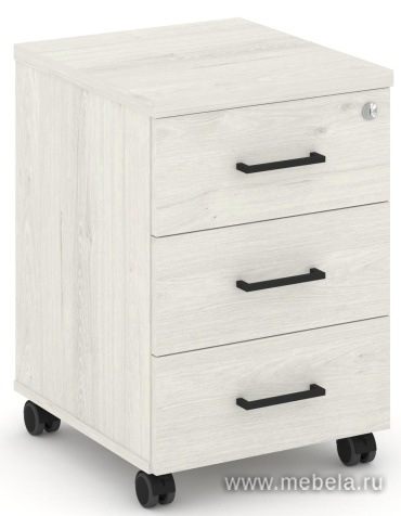 Тумба мобильная 3 ящика. Стандартные колеса