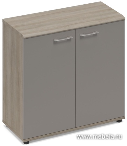 Офисный шкаф низкий закрытый (топ МДФ)