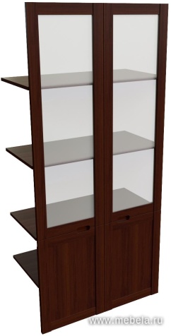 Наполнение двухстворчатого шкафа со стеклом